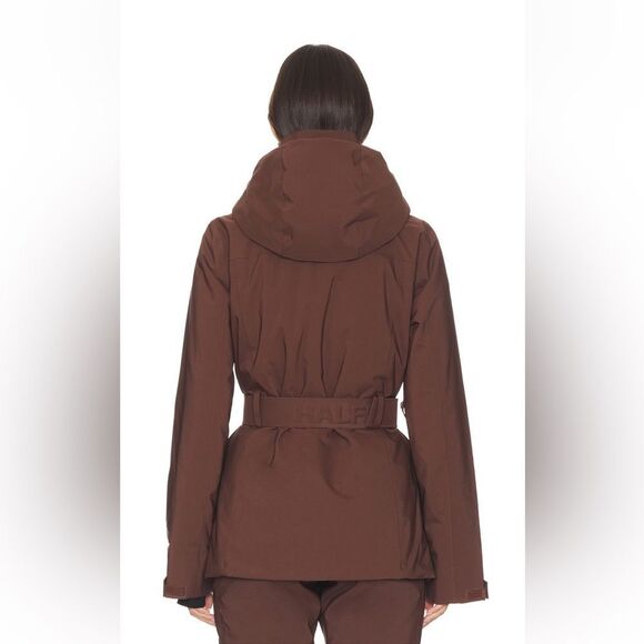 Halfdays Aston Jacket Spiked Cocoa Brown Belted Ski Jacket XS NWT - Picture 3 of 3